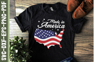 Made in America 4th of July US Map