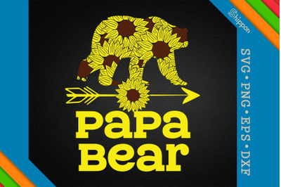 Papa Bear Sunflower Father&amp;&23;039;s Day Gift