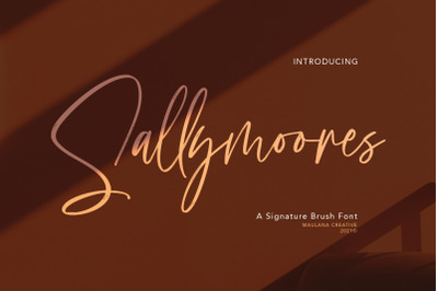 Sallymoores Signature Brush Font