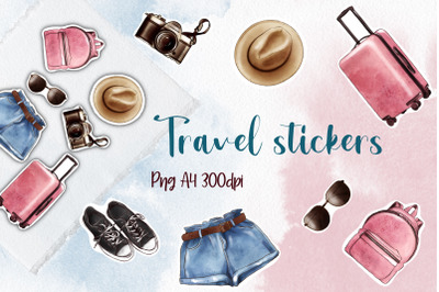 Travel Stickers, Digital Stickers, Vacation Stickers