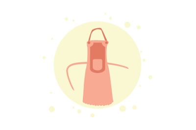 Kitchen Apron Circle Bubbles Flat Icon