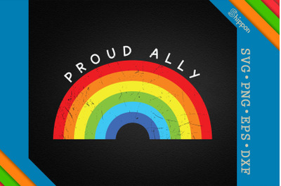 Proud Ally Rainbow LGBTQ Proud