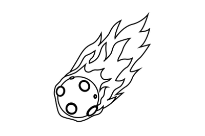 Meteor Celestial Body Outline Icon