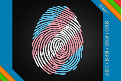 Trans Right DNA Fingerprint LGBTQ Proud