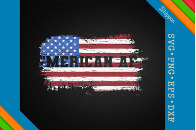 Merican AF 4th of July USA Flag