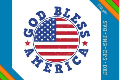 God Bless America 4th of July US Flag