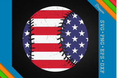 4th of July Baseball Patriotic America