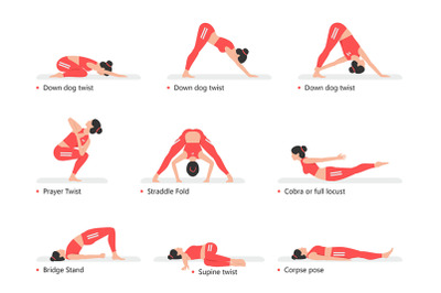 Yoga Poses set