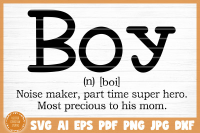 Boy Word Dictionary Definition SVG Cut File