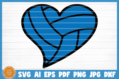 Volleyball Heart SVG Cut File