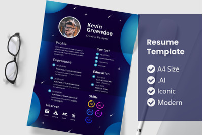 Outer Space Resume Template