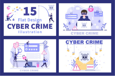 15 Cyber Crime Illustration