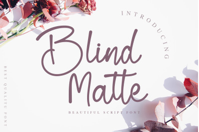 Blind Matte - Script Font
