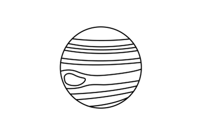 Planet Neptunus Outline Icon