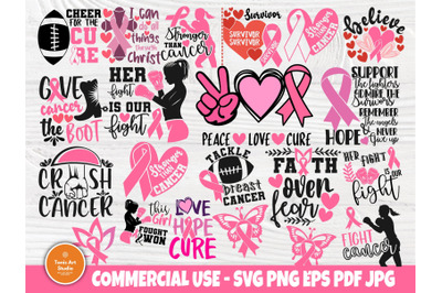 Breast Cancer SVG Bundle, Survivor Svg, Ribbon Svg