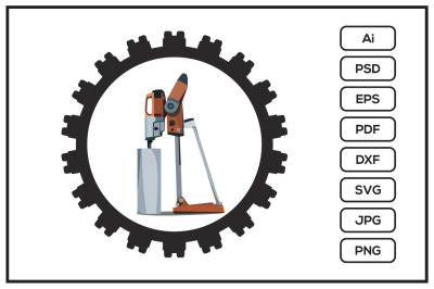 Standing Drilling and cutting machine design