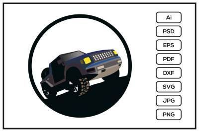 Offroad vehicle design illustration