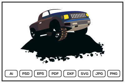 Offroad vehicle design illustration