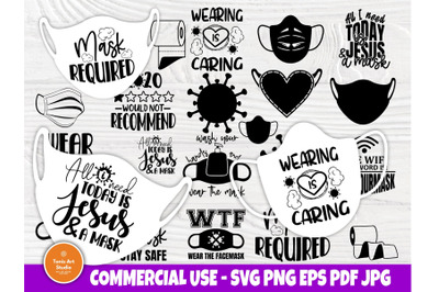 Face Mask SVG Bundle, Quarantine Svg, Toilet Paper