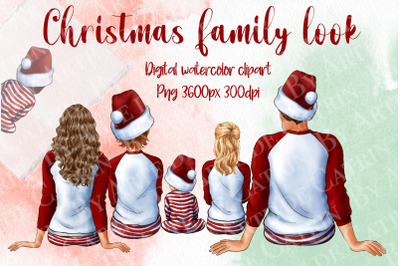 Christmas Family Look Clipart