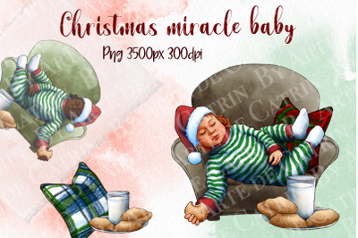 Christmas Miracle Baby Clipart, NEW YEAR Clipart