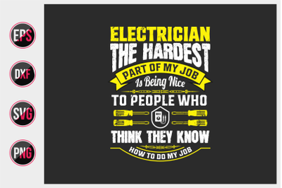 Electrician t shirt design vector.