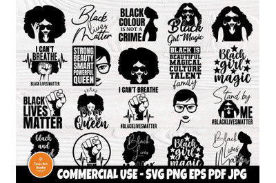 Black Woman SVG Bundle, Black girl Magic Svg Files