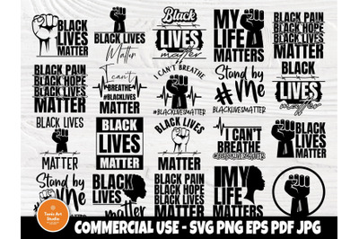 Black Lives Matter SVG Bundle, I Cant Breathe Svg