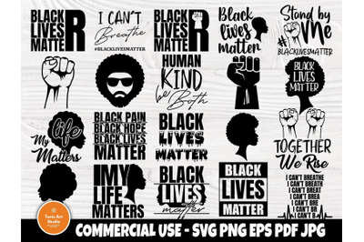 Black Lives Matter SVG Bundle, I Cant Breathe Svg