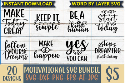 Motivational quotes SVG Bundle