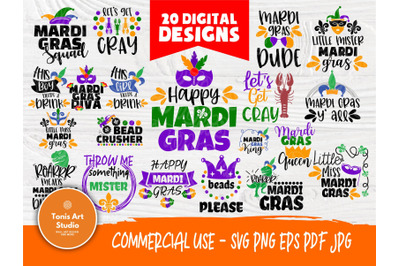 Mardi Gras SVG Bundle, Mardi Gras Svg Cut Files