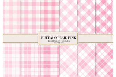 Buffalo plaid pink, baby girl