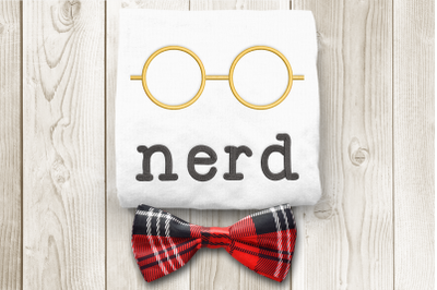 Round Nerd Glasses | Applique Embroidery