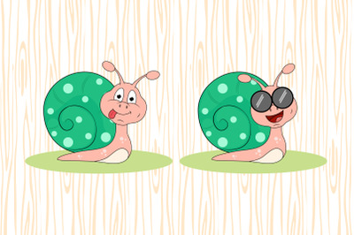 cute snail animal cartoon