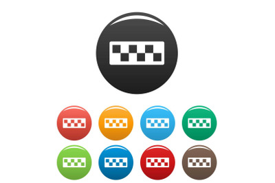 Taxi cab icons set vector