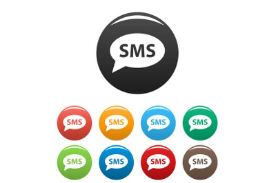 SMS icons set vector