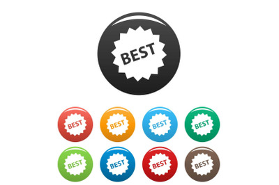 Best sign icons set vector