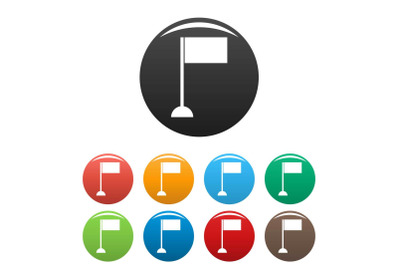 Flag icons set vector