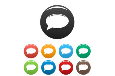 Chat icons set vector