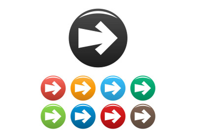 Arrow icons set simple