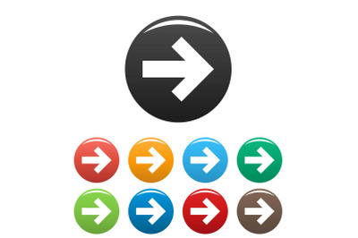 Arrow icons set simple