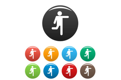 Stick figure stickman icons set pictogram vector simple