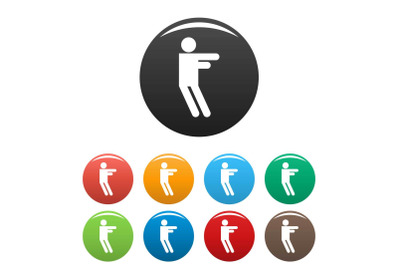 Stick figure stickman icons set pictogram vector simple