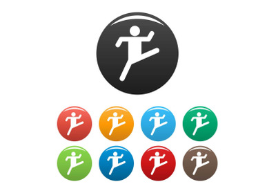 Stick figure stickman icons set pictogram vector simple
