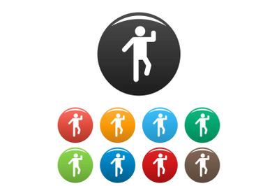 Stick figure stickman icons set pictogram vector simple
