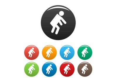 Stick figure stickman icons set pictogram vector simple