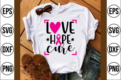 love hope cure svg cut file