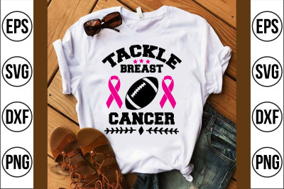 tackle breast cancer svg cut file