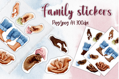 Family Stickers, Hands Stickers, Feet Stickers, Fingers Stickers