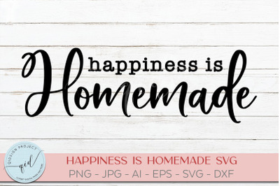 Handwritten Lettering of Happiness is Homemade SVG